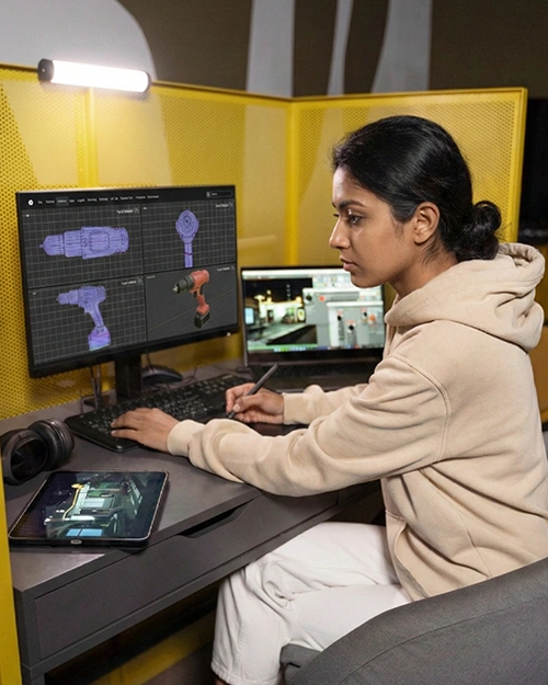 Student with laptop